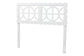 Baxton Studio Nansen Wood Headboard with Scalloped Frame - Geometric Cutout Decorative Panel for Bed Frame, Modern Coastal Bedroom Accent with Adjustable Height, Full, White
