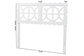 Baxton Studio Nansen Wood Headboard with Scalloped Frame - Geometric Cutout Decorative Panel for Bed Frame, Modern Coastal Bedroom Accent with Adjustable Height, Full, White