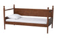 Baxton Studio Gianetta Wooden Daybed with Spindle Posts - Classic Cottage-Style Bed Frame with Guardrail Back, Solid Wood Day Bed for Guest Room or Kids’ Bedroom, Twin