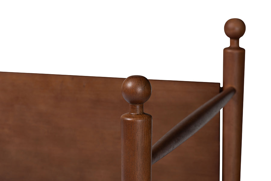 Baxton Studio Gianetta Wooden Daybed with Spindle Posts - Classic Cottage-Style Bed Frame with Guardrail Back, Solid Wood Day Bed for Guest Room or Kids’ Bedroom, Twin