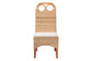 bali & pari Dyna Natural Rattan Dining Chair - Handwoven Wicker Side Chair with Removable Cushion and Loop Backrest, Boho Coastal Seating for Dining Room or Kitchen