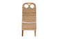 bali & pari Dyna Natural Rattan Dining Chair - Handwoven Wicker Side Chair with Removable Cushion and Loop Backrest, Boho Coastal Seating for Dining Room or Kitchen