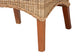 bali & pari Dyna Natural Rattan Dining Chair - Handwoven Wicker Side Chair with Removable Cushion and Loop Backrest, Boho Coastal Seating for Dining Room or Kitchen