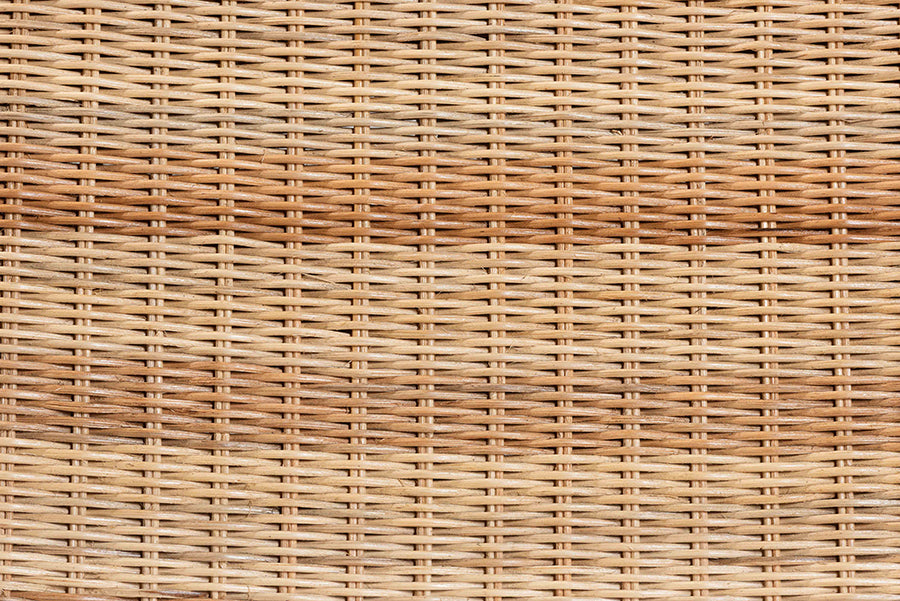 bali & pari Dyna Natural Rattan Dining Chair - Handwoven Wicker Side Chair with Removable Cushion and Loop Backrest, Boho Coastal Seating for Dining Room or Kitchen