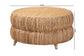 bali & pari Roma Rattan and Seagrass Coffee Table - Low Profile Boho Accent Table with Textured Design and Natural Finish, Handcrafted Rattan Centerpiece for Living Room or Lounge