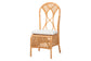 bali & pari Elsa Natural Rattan Dining Chair - Handcrafted Wicker Side Chair with Openwork Back and Woven Detailing, Coastal Boho Seating for Dining Room or Kitchen