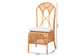 bali & pari Elsa Natural Rattan Dining Chair - Handcrafted Wicker Side Chair with Openwork Back and Woven Detailing, Coastal Boho Seating for Dining Room or Kitchen