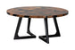 bali & pari Agata Wood and Epoxy Resin Coffee Table - Handcrafted Live Edge Teak Accent Table with Sculptural Base