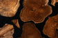 bali & pari Agata Wood and Epoxy Resin Coffee Table - Handcrafted Live Edge Teak Accent Table with Sculptural Base
