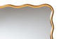 Baxton Studio Cassara Gold Scalloped Rectangular Wall Mirror – Decorative Curved Edge Accent for Living Room, Bedroom, or Entryway