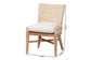 bali & pari Ridley Seagrass Dining Chair with Mahogany Wood Frame - Coastal Accent Chair with Woven Square Back and Cushioned Seat for Dining Room or Kitchen, Whitewash