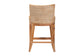 bali & pari Ridley Seagrass Counter Stool with Mahogany Wood Frame - Coastal Seating with Woven Square Back and Cushioned Seat for Kitchen Island or Breakfast Bar, Whitewash