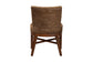 bali & pari Ridley Seagrass Dining Chair with Mahogany Wood Frame - Coastal Accent Chair with Woven Square Back and Cushioned Seat for Dining Room or Kitchen, Brown Wash