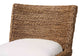 bali & pari Ridley Seagrass Counter Stool with Mahogany Wood Frame - Coastal Seating with Woven Square Back and Cushioned Seat for Kitchen Island or Breakfast Bar, Brown Wash