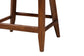 bali & pari Ridley Seagrass Counter Stool with Mahogany Wood Frame - Coastal Seating with Woven Square Back and Cushioned Seat for Kitchen Island or Breakfast Bar, Brown Wash