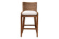 bali & pari Ridley Seagrass Bar Stool with Mahogany Wood Frame