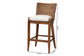 bali & pari Ridley Seagrass Bar Stool with Mahogany Wood Frame