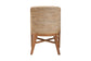 bali & pari Jasper Seagrass Dining Chair with Mahogany Wood Frame - Coastal Accent Chair with Woven Wingback and Cushioned Seat for Dining Room or Kitchen, Whitewash