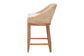 bali & pari Jasper Seagrass Counter Stool with Mahogany Wood Frame - Coastal Seating with Woven Wingback and Cushioned Seat for Kitchen Island or Breakfast Bar, Whitewash