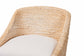 bali & pari Jasper Seagrass Counter Stool with Mahogany Wood Frame - Coastal Seating with Woven Wingback and Cushioned Seat for Kitchen Island or Breakfast Bar, Whitewash