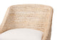 bali & pari Jasper Seagrass Bar Stool with Mahogany Wood Frame - Coastal Seating with Woven Wingback and Cushioned Seat for Bar Island or Lounge, Whitewash
