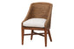 bali & pari Jasper Seagrass Dining Chair with Mahogany Wood Frame - Coastal Accent Chair with Woven Wingback and Cushioned Seat for Dining Room or Kitchen, Brown Wash