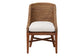 bali & pari Jasper Seagrass Dining Chair with Mahogany Wood Frame - Coastal Accent Chair with Woven Wingback and Cushioned Seat for Dining Room or Kitchen, Brown Wash