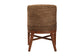 bali & pari Jasper Seagrass Dining Chair with Mahogany Wood Frame - Coastal Accent Chair with Woven Wingback and Cushioned Seat for Dining Room or Kitchen, Brown Wash
