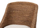bali & pari Jasper Seagrass Dining Chair with Mahogany Wood Frame - Coastal Accent Chair with Woven Wingback and Cushioned Seat for Dining Room or Kitchen, Brown Wash