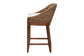 bali & pari Jasper Seagrass Counter Stool with Mahogany Wood Frame - Coastal Seating with Woven Wingback and Cushioned Seat for Kitchen Island or Breakfast Bar, Brown Wash