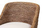 bali & pari Jasper Seagrass Bar Stool with Mahogany Wood Frame - Coastal Seating with Woven Wingback and Cushioned Seat for Bar Island or Lounge, Brown Wash