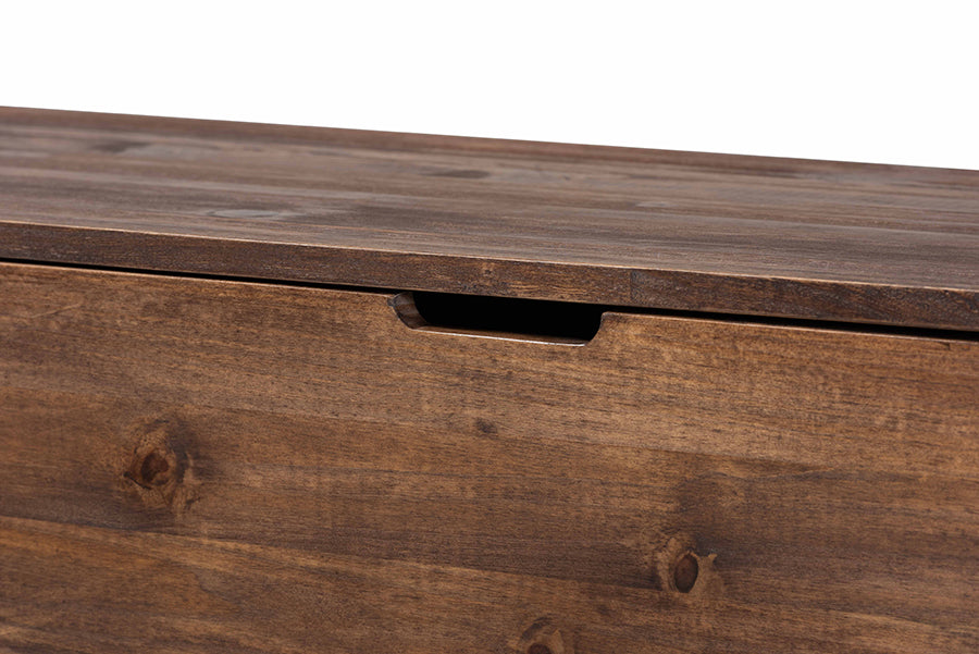 bali & pari Alfonso Wood Storage Trunk with Hinged Lid - Rectangular Blanket Chest and Bedroom Bench with Spacious Interior, Modern Farmhouse Storage Furniture for Entryway, Bedroom, or Living Room