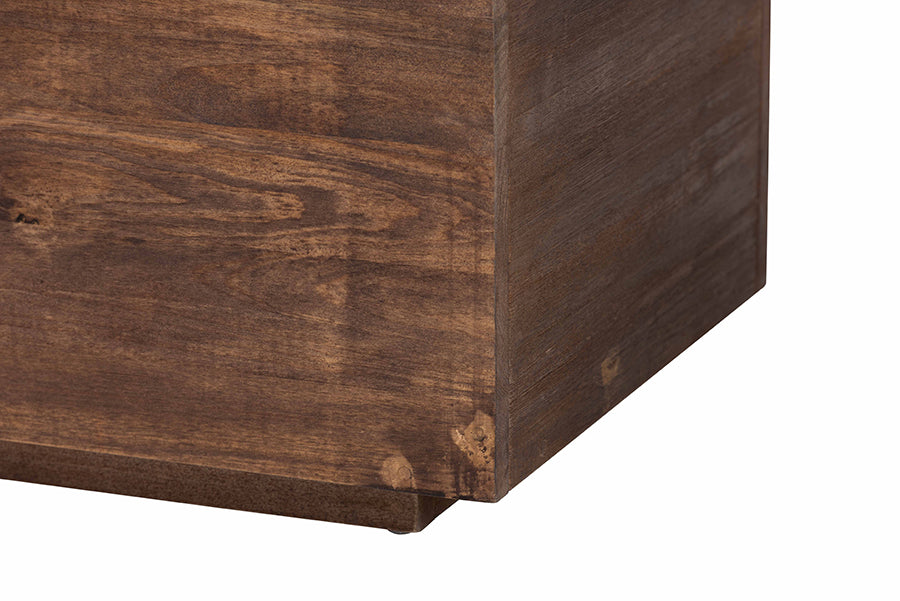 bali & pari Alfonso Wood Storage Trunk with Hinged Lid - Rectangular Blanket Chest and Bedroom Bench with Spacious Interior, Modern Farmhouse Storage Furniture for Entryway, Bedroom, or Living Room