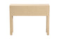 bali & pari Noah Grasscloth 2-Drawer Console Table - Woven Texture Entryway Table with Gold Ring Pulls, Narrow Hallway or Living Room Accent Table, Light Brown