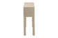 bali & pari Noah Grasscloth 2-Drawer Console Table - Woven Texture Entryway Table with Gold Ring Pulls, Narrow Hallway or Living Room Accent Table, Beige