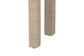 bali & pari Noah Grasscloth 2-Drawer Console Table - Woven Texture Entryway Table with Gold Ring Pulls, Narrow Hallway or Living Room Accent Table, Beige