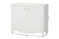 bali & pari Ximena Grasscloth Storage Cabinet - 2-Door Woven Accent Cabinet with Gold Ring Pulls for Living Room, Bedroom, or Entryway