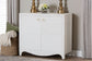 bali & pari Ximena Grasscloth Storage Cabinet - 2-Door Woven Accent Cabinet with Gold Ring Pulls for Living Room, Bedroom, or Entryway