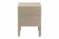 bali & pari Juniper Grasscloth Nightstand with Scalloped Base - Woven Texture 2-Drawer Bedside Table with Gold Ring Pulls, Accent Bedroom Storage Furniture