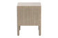 bali & pari Juniper Grasscloth Nightstand with Scalloped Base - Woven Texture 2-Drawer Bedside Table with Gold Ring Pulls, Accent Bedroom Storage Furniture