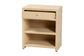 bali & pari William Grasscloth 1-Drawer Nightstand with Open Shelves - Woven Texture Bedside Table with Gold Knob, Modern Coastal Accent Table for Bedroom
