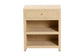 bali & pari William Grasscloth 1-Drawer Nightstand with Open Shelves - Woven Texture Bedside Table with Gold Knob, Modern Coastal Accent Table for Bedroom