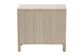bali & pari Umika Grasscloth Nightstand with Scalloped Base - 3-Drawer Accent Chest with Gold Ring Pulls, Bedroom Storage Table or Side Cabinet