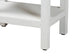 bali & pari Sebastian Grasscloth Scalloped End Table - 2-Tier Accent Table with Open Shelf Storage for Living Room, Bedroom, or Entryway, White