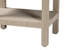 bali & pari Sebastian Grasscloth Scalloped End Table - 2-Tier Accent Table with Open Shelf Storage for Living Room, Bedroom, or Entryway, Beige