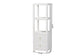 bali & pari Xavier Grasscloth Tall Storage Cabinet - Woven Accent Displaying Tower Bookcase with Open Shelves and Drawers, Space-Saving Organizer for Living Room, Bedroom, or Entryway