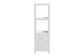 bali & pari Xavier Grasscloth Tall Storage Cabinet - Woven Accent Displaying Tower Bookcase with Open Shelves and Drawers, Space-Saving Organizer for Living Room, Bedroom, or Entryway