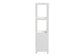 bali & pari Xavier Grasscloth Tall Storage Cabinet - Woven Accent Displaying Tower Bookcase with Open Shelves and Drawers, Space-Saving Organizer for Living Room, Bedroom, or Entryway