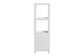 bali & pari Xavier Grasscloth Tall Storage Cabinet - Woven Accent Displaying Tower Bookcase with Open Shelves and Drawers, Space-Saving Organizer for Living Room, Bedroom, or Entryway