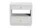 bali & pari Kai Grasscloth End Table - 2-Drawer Accent Table or Nightstand with Open Shelf, Handwoven Decor for Bedroom or Living Room